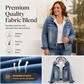 Women's Layered Hooded Denim Jacket with Warm Lining