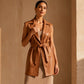 Women's Elegant PU Leather Vest Jacket