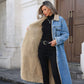 ⌛Limited-Time Offer 🛍️ Women's Warm Lined Long Denim Coat