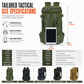 Men's Outdoor Fishing Backpack Large Capacity Multi-functional Travel Bag with Rod Holder Lure Tackle Bag