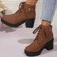 ✨Women's Chunky Heel Platform Ankle Boots