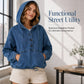 Hot Sale 50% OFF💖Women's Casual Button Up Denim Hoodie