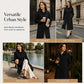 Women's Single-Breasted Long Trench Coat