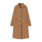Women's Single-Breasted Long Trench Coat