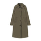Women's Single-Breasted Long Trench Coat