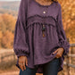 Women's Loose Fit Fringe Trim Top