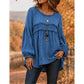 Women's Loose Fit Fringe Trim Top