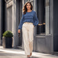 Women's Loose Fit Fringe Trim Top