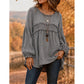 Women's Loose Fit Fringe Trim Top