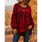 Women's Loose Fit Fringe Trim Top