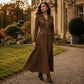 Women's Elegant Lapel Maxi Dress