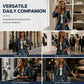 Women's Open Front Denim Trench Jacket