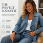 Women's Open Front Denim Trench Jacket