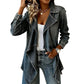 Women's Open Front Denim Trench Jacket