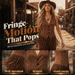 Women’s Vintage V-Neck Fringe Vest