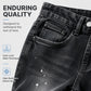 Men's Urban Street Style Paint Splatter Distressed Denim Jeans