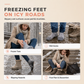Women's Waterproof Down Cotton Snow Boots Winter Mid-Calf Boots with Round Toe Thick Sole and Warm Lining