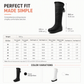 Women's Waterproof Down Cotton Snow Boots Winter Mid-Calf Boots with Round Toe Thick Sole and Warm Lining
