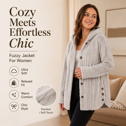 ⏳ Limited Time 60% Off!❄️Women's Loose-Fit Hooded Plush Jacket✨𝘉𝘶𝘺 𝘢𝘯𝘺 2 𝘢𝘯𝘥 𝘨𝘦𝘵 𝘢𝘯 𝘦𝘹𝘵𝘳𝘢 8% 𝘥𝘪𝘴𝘤𝘰𝘶𝘯𝘵