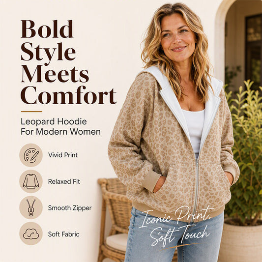 ☀️🐆Women's Leopard Print Zip-Up Hoodie✨𝘉𝘶𝘺 𝘢𝘯𝘺 2 𝘢𝘯𝘥 𝘨𝘦𝘵 𝘢𝘯 𝘦𝘹𝘵𝘳𝘢 8% 𝘥𝘪𝘴𝘤𝘰𝘶𝘯𝘵