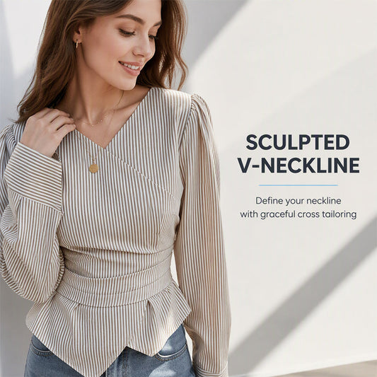 👚✨Women’s Casual Striped V Neck Wrap Top✨𝘉𝘶𝘺 𝘢𝘯𝘺 2 𝘢𝘯𝘥 𝘨𝘦𝘵 𝘢𝘯 𝘦𝘹𝘵𝘳𝘢 8% 𝘥𝘪𝘴𝘤𝘰𝘶𝘯𝘵