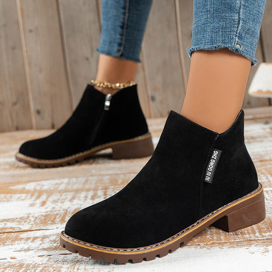 ✨Women's Side Zipper Low Heel Ankle Boots✨𝘉𝘶𝘺 𝘢𝘯𝘺 2 𝘢𝘯𝘥 𝘨𝘦𝘵 𝘢𝘯 𝘦𝘹𝘵𝘳𝘢 8% 𝘥𝘪𝘴𝘤𝘰𝘶𝘯𝘵