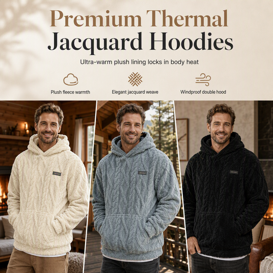 ✨Men's Winter Fleece Lined Hoodie Jacquard Pattern Long Sleeve Pullover Sweatshirt for Casual Outdoor Wear✨𝘉𝘶𝘺 𝘢𝘯𝘺 2 𝘢𝘯𝘥 𝘨𝘦𝘵 𝘢𝘯 𝘦𝘹𝘵𝘳𝘢 8% 𝘥𝘪𝘴𝘤𝘰𝘶𝘯𝘵