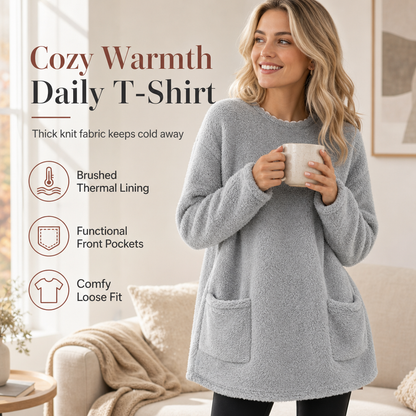 🍂LAST DAY SALE 60% OFF👍✨☁️Women's Warm Crew Neck Long Sleeve Top