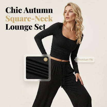 👗✨Women's Square-Neck Top & Wide-Leg Pants Set✨𝘉𝘶𝘺 𝘢𝘯𝘺 2 𝘢𝘯𝘥 𝘨𝘦𝘵 𝘢𝘯 𝘦𝘹𝘵𝘳𝘢 8% 𝘥𝘪𝘴𝘤𝘰𝘶𝘯𝘵
