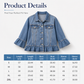 👚✨Women's Cropped Denim Jacket with Ruffle Hem✨𝘉𝘶𝘺 𝘢𝘯𝘺 2 𝘢𝘯𝘥 𝘨𝘦𝘵 𝘢𝘯 𝘦𝘹𝘵𝘳𝘢 8% 𝘥𝘪𝘴𝘤𝘰𝘶𝘯𝘵