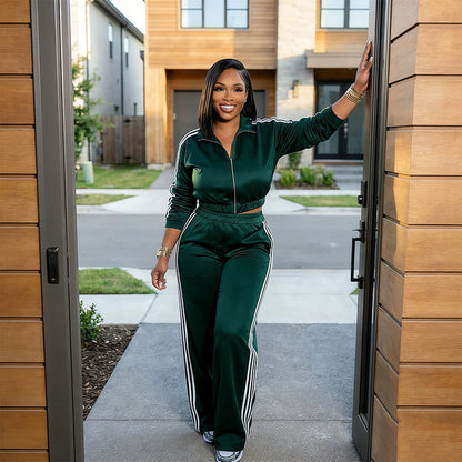 🎀 Chic Athletic Tracksuit - Long Sleeve Jacket and Pants Outfit✨𝘉𝘶𝘺 𝘢𝘯𝘺 2 𝘢𝘯𝘥 𝘨𝘦𝘵 𝘢𝘯 𝘦𝘹𝘵𝘳𝘢 8% 𝘥𝘪𝘴𝘤𝘰𝘶𝘯𝘵