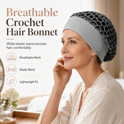 ✨Elastic Breathable Wide Band Mesh Hair Net Cap Hollow Out Hair Cover✨𝘉𝘶𝘺 𝘢𝘯𝘺 2 𝘢𝘯𝘥 𝘨𝘦𝘵 𝘢𝘯 𝘦𝘹𝘵𝘳𝘢 8% 𝘥𝘪𝘴𝘤𝘰𝘶𝘯𝘵