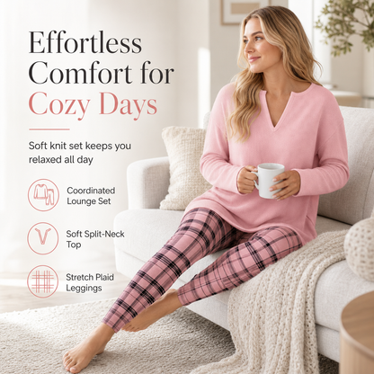 👗✨Women's Knit Top and Plaid Leggings Set✨𝘉𝘶𝘺 𝘢𝘯𝘺 2 𝘢𝘯𝘥 𝘨𝘦𝘵 𝘢𝘯 𝘦𝘹𝘵𝘳𝘢 8% 𝘥𝘪𝘴𝘤𝘰𝘶𝘯𝘵