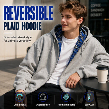✨Unisex Reversible Plaid Zipper Hooded Jacket✨𝘉𝘶𝘺 𝘢𝘯𝘺 2 𝘢𝘯𝘥 𝘨𝘦𝘵 𝘢𝘯 𝘦𝘹𝘵𝘳𝘢 8% 𝘥𝘪𝘴𝘤𝘰𝘶𝘯𝘵