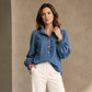 👚✨Women's Ruffle Collar Puff Sleeve Denim Top✨𝘉𝘶𝘺 𝘢𝘯𝘺 2 𝘢𝘯𝘥 𝘨𝘦𝘵 𝘢𝘯 𝘦𝘹𝘵𝘳𝘢 8% 𝘥𝘪𝘴𝘤𝘰𝘶𝘯𝘵