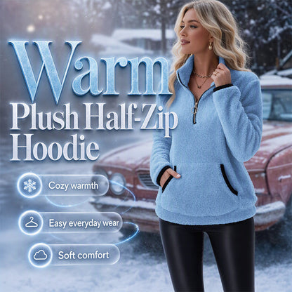 👚✨Women's Half-Zip Warm Plush Sweatshirt✨𝘉𝘶𝘺 𝘢𝘯𝘺 2 𝘢𝘯𝘥 𝘨𝘦𝘵 𝘢𝘯 𝘦𝘹𝘵𝘳𝘢 8% 𝘥𝘪𝘴𝘤𝘰𝘶𝘯𝘵