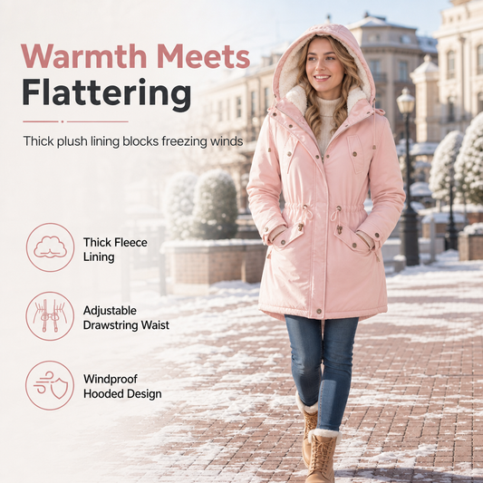 👚✨Women's Hooded Fleece-Lined Padded Winter Coat✨𝘉𝘶𝘺 𝘢𝘯𝘺 2 𝘢𝘯𝘥 𝘨𝘦𝘵 𝘢𝘯 𝘦𝘹𝘵𝘳𝘢 8% 𝘥𝘪𝘴𝘤𝘰𝘶𝘯𝘵