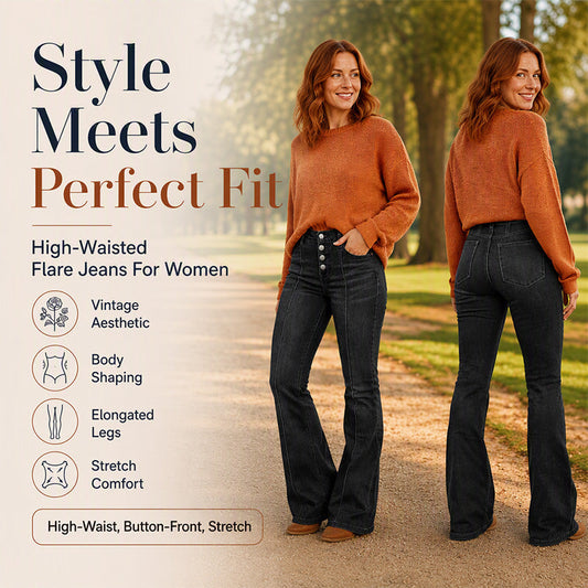 ✨👖Women's High-Waisted Stretch Flare Jeans✨𝘉𝘶𝘺 𝘢𝘯𝘺 2 𝘢𝘯𝘥 𝘨𝘦𝘵 𝘢𝘯 𝘦𝘹𝘵𝘳𝘢 8% 𝘥𝘪𝘴𝘤𝘰𝘶𝘯𝘵