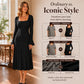 👗✨Women's Square Neck Flare Sleeve Midi Dress✨𝘉𝘶𝘺 𝘢𝘯𝘺 2 𝘢𝘯𝘥 𝘨𝘦𝘵 𝘢𝘯 𝘦𝘹𝘵𝘳𝘢 8% 𝘥𝘪𝘴𝘤𝘰𝘶𝘯𝘵