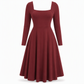👗✨Women's Long Sleeve Square Neck A-Line Dress✨𝘉𝘶𝘺 𝘢𝘯𝘺 2 𝘢𝘯𝘥 𝘨𝘦𝘵 𝘢𝘯 𝘦𝘹𝘵𝘳𝘢 8% 𝘥𝘪𝘴𝘤𝘰𝘶𝘯𝘵