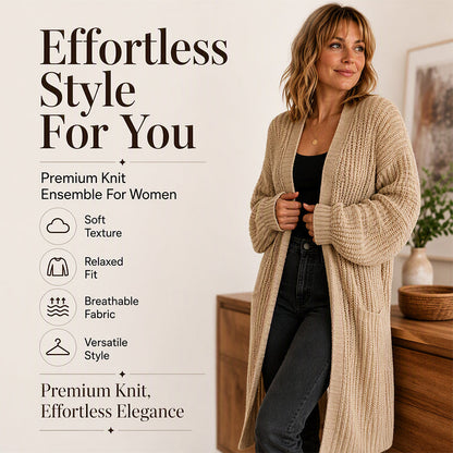 🌸 LIMITED-TIME 50% OFF! 👚✨Women's Casual Chunky Knit Long Cardigan✨𝘉𝘶𝘺 𝘢𝘯𝘺 2 𝘢𝘯𝘥 𝘨𝘦𝘵 𝘢𝘯 𝘦𝘹𝘵𝘳𝘢 8% 𝘥𝘪𝘴𝘤𝘰𝘶𝘯𝘵