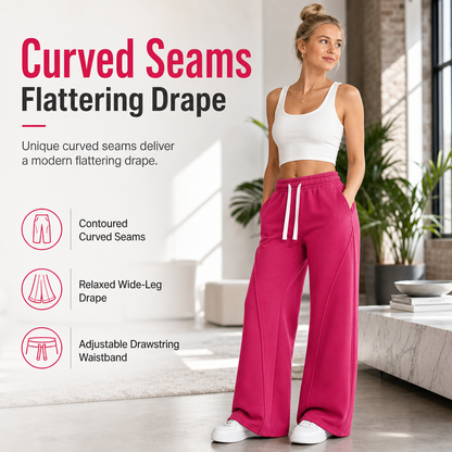 ✨👖Women High Waisted Wide Leg Sweatpants with Curved Seams and Pockets✨𝘉𝘶𝘺 𝘢𝘯𝘺 2 𝘢𝘯𝘥 𝘨𝘦𝘵 𝘢𝘯 𝘦𝘹𝘵𝘳𝘢 8% 𝘥𝘪𝘴𝘤𝘰𝘶𝘯𝘵