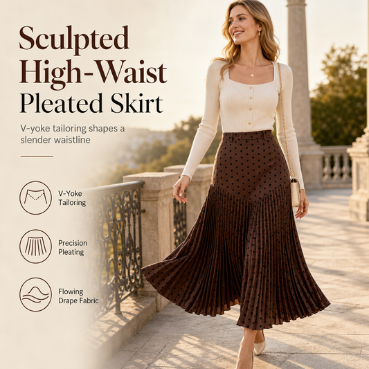 👗✨Women's High Waist Polka Dot Pleated Skirt✨𝘉𝘶𝘺 𝘢𝘯𝘺 2 𝘢𝘯𝘥 𝘨𝘦𝘵 𝘢𝘯 𝘦𝘹𝘵𝘳𝘢 8% 𝘥𝘪𝘴𝘤𝘰𝘶𝘯𝘵