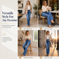 ✨👖Women's High Waisted Flare Jeans Stretch Denim Slim Fit Pants with Double Button Waist✨𝘉𝘶𝘺 𝘢𝘯𝘺 2 𝘢𝘯𝘥 𝘨𝘦𝘵 𝘢𝘯 𝘦𝘹𝘵𝘳𝘢 8% 𝘥𝘪𝘴𝘤𝘰𝘶𝘯𝘵
