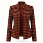 👚✨Houndstooth Open Front with Split Stand Collar and Slim Fit Design✨𝘉𝘶𝘺 𝘢𝘯𝘺 2 𝘢𝘯𝘥 𝘨𝘦𝘵 𝘢𝘯 𝘦𝘹𝘵𝘳𝘢 8% 𝘥𝘪𝘴𝘤𝘰𝘶𝘯𝘵