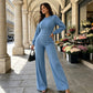 🎀 👖 Women's Casual 2-Piece Set - Soft stretch-knit comfort✨𝘉𝘶𝘺 𝘢𝘯𝘺 2 𝘢𝘯𝘥 𝘨𝘦𝘵 𝘢𝘯 𝘦𝘹𝘵𝘳𝘢 8% 𝘥𝘪𝘴𝘤𝘰𝘶𝘯𝘵