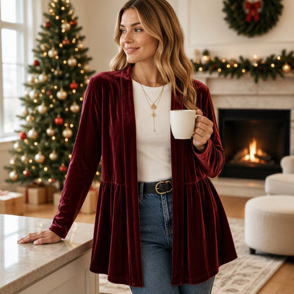 👚✨Women's Velvet Open Front Cardigan✨𝘉𝘶𝘺 𝘢𝘯𝘺 2 𝘢𝘯𝘥 𝘨𝘦𝘵 𝘢𝘯 𝘦𝘹𝘵𝘳𝘢 8% 𝘥𝘪𝘴𝘤𝘰𝘶𝘯𝘵