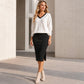 👗✨Women's Long Sleeve V-Neck Top & Ribbed Skirt Set✨𝘉𝘶𝘺 𝘢𝘯𝘺 2 𝘢𝘯𝘥 𝘨𝘦𝘵 𝘢𝘯 𝘦𝘹𝘵𝘳𝘢 8% 𝘥𝘪𝘴𝘤𝘰𝘶𝘯𝘵