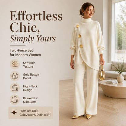 👗✨Women's Elegant Turtleneck Sweater & Wide-Leg Pants Set✨𝘉𝘶𝘺 𝘢𝘯𝘺 2 𝘢𝘯𝘥 𝘨𝘦𝘵 𝘢𝘯 𝘦𝘹𝘵𝘳𝘢 8% 𝘥𝘪𝘴𝘤𝘰𝘶𝘯𝘵