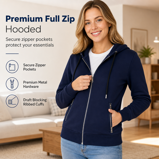 👚✨Women's Premium Full Zip Hooded with Zipper Pockets✨𝘉𝘶𝘺 𝘢𝘯𝘺 2 𝘢𝘯𝘥 𝘨𝘦𝘵 𝘢𝘯 𝘦𝘹𝘵𝘳𝘢 8% 𝘥𝘪𝘴𝘤𝘰𝘶𝘯𝘵
